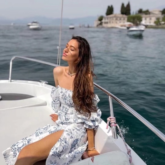 🌿|NWT| Reformation Gitane Linen Dress in Corsica - Picture 2 of 15